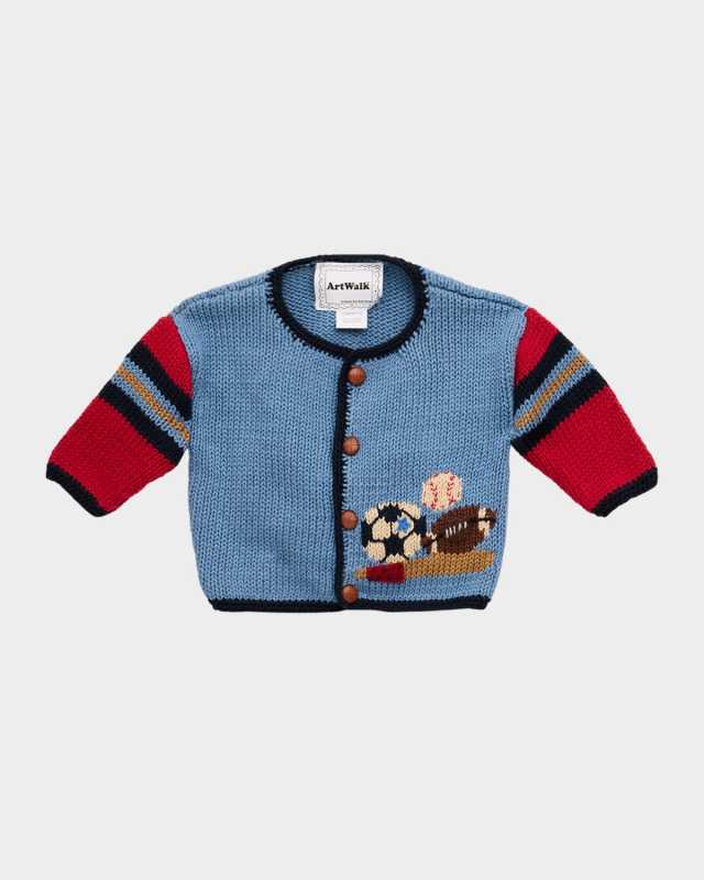 Boy's Multisport Intarsia Sweater, Size 6M-24